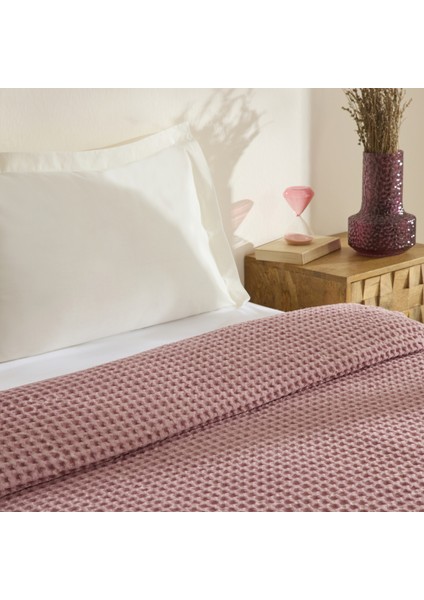 Mady %100 Cotton Waffle Çift Kişilik Tek Pike Pembe indirimleri