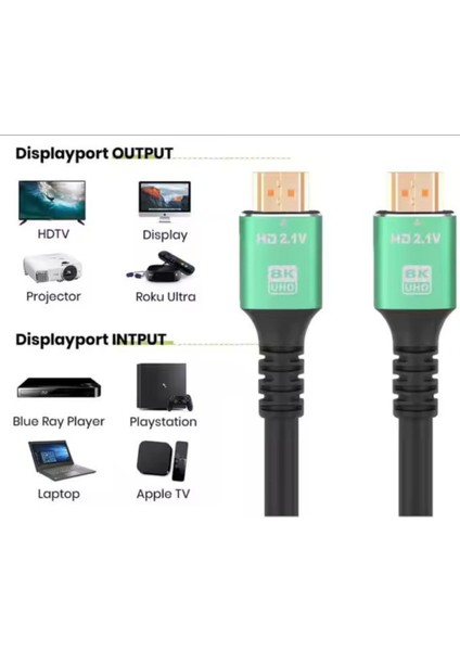 FXN-H3M Yüksek Hızlı Pvc 4K 8k HDMI 2.1 120Hz Tv Hdtv Uyumlu HDMI Kablo-3m indirimleri