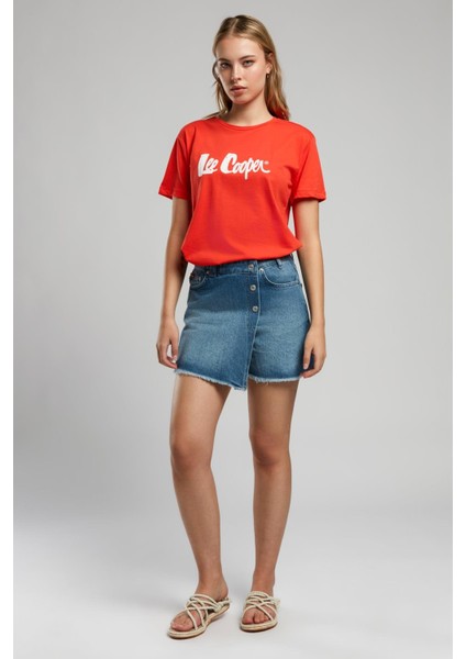 Mila Kadın Jean Şort Etek Denim
