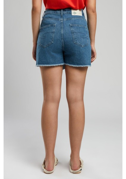 Mila Kadın Jean Şort Etek Denim