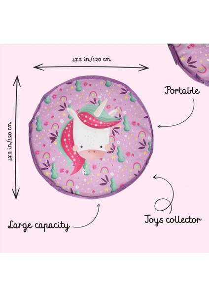 Oyun Halısı Çantası - Sevimli Unicorn modelleri
