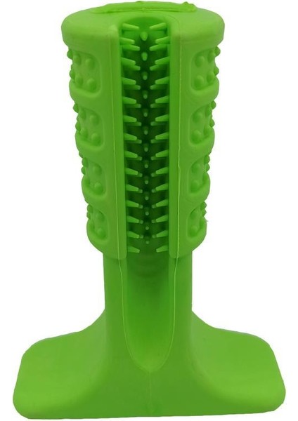 Yeşil Sert Köpek Diş Fırçası Isırma Aparatı Dişlik Küçük Boy 9.5 cm