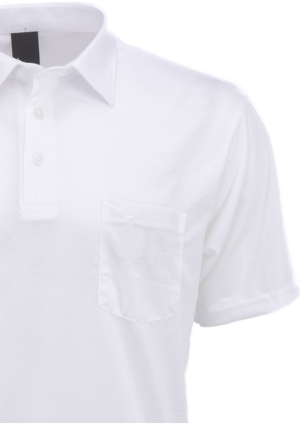Erkek Gömlek Yaka Cepli Kısa Kollu Normal Kesim Tam Kalıp Premium Pamuklu Kumaş T-Shirt
