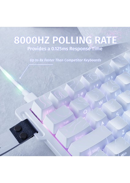 Attack Shark X68HE Rapid Trigger 0.125MS Manyatik Switch Rgb App Uygulamalı Gaming Oyuncu Klavye