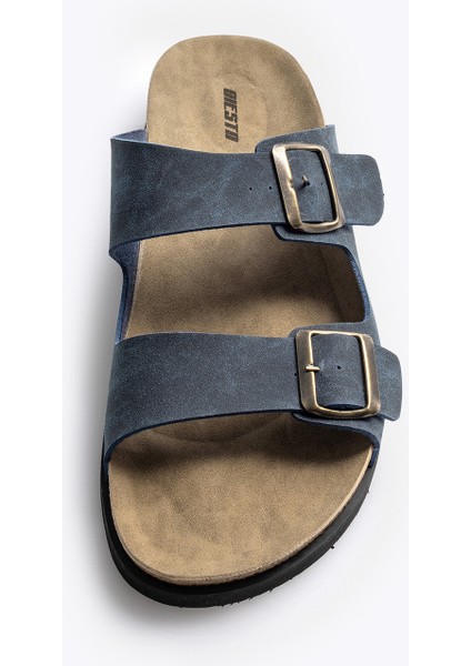 Çift Bantlı Indigo Sandalet modelleri