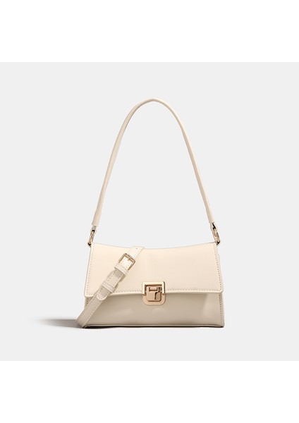 Klasik Komutör Kadınların Çanta Port Style Retro Simple Box Small Square Bag Single Shoulder Crossbody Bag (Yurt Dışından)