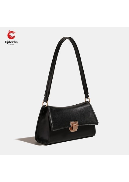 Klasik Komutör Kadınların Çanta Port Style Retro Simple Box Small Square Bag Single Shoulder Crossbody Bag (Yurt Dışından)