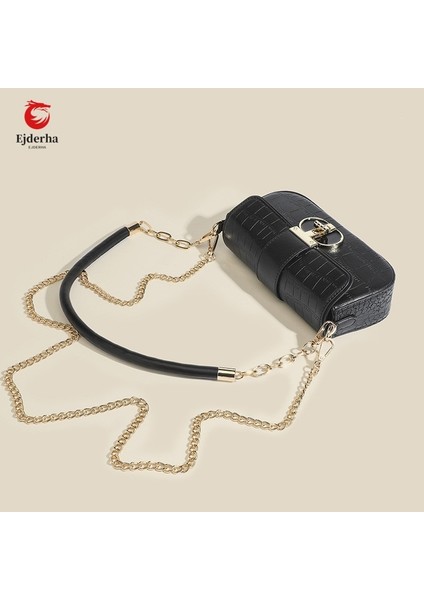 Kadınlar Için Yüksek Görünüş ve Yüksek Bir Fransız Stil Çantası, Moda Bir Krokodil Örnek, Tek Omuz Çantası Küçük Kare Çantası, Kısıtlı Ceset Çantası (Yurt Dışından)