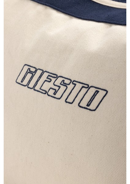 Kumaş Tote Bej Çanta