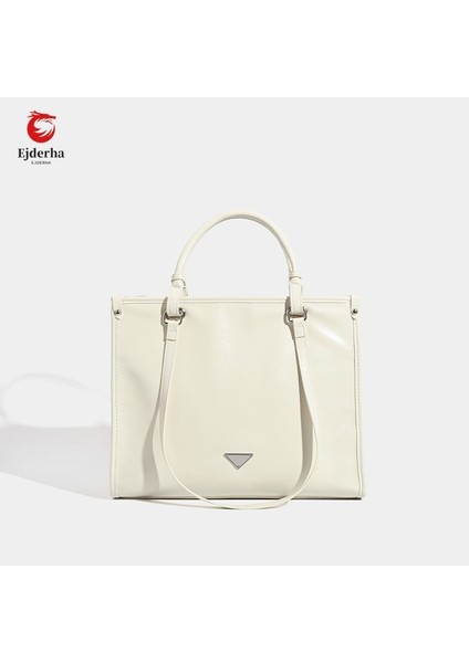 Kadınlar Için Büyük Kapasite Sahip Omuz Çantası, Kore Versiyonu, Üniversite Stili, Yüksek Sonu, Minimalist Siyah Çantası (Yurt Dışından)