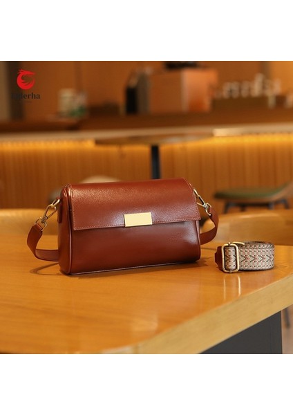 Retro Kadınların Çantası, Avrupa ve Amerikan Moda Çantası, Büyük Kapasitet Tek Omuz Çantası, Popüler Küçük Kare Çantası (Yurt Dışından)