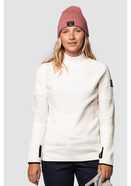 Fanes Eng. Logo Am Kadın Kazak Sweatshirt Beyaz