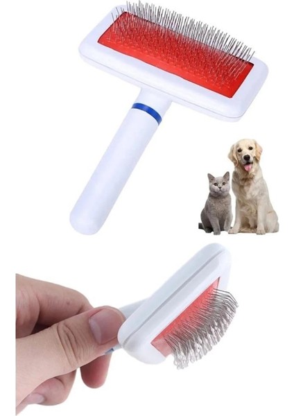 Evcil Hayvan Fırçası Telli Beyaz Kedi Köpek Fırça Beyaz