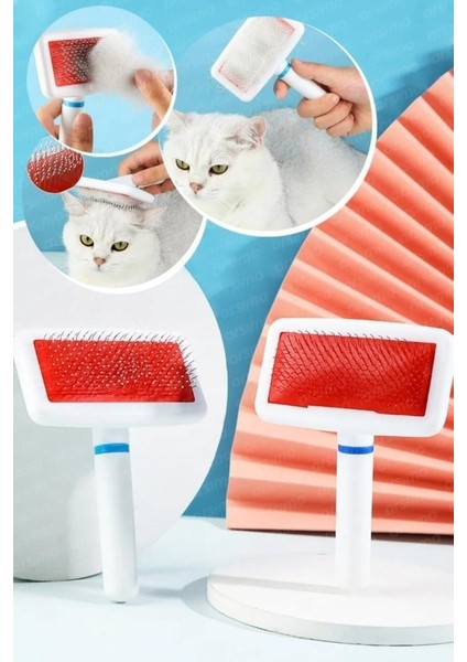 Evcil Hayvan Fırçası Telli Beyaz Kedi Köpek Fırça Beyaz