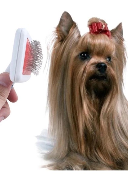 Evcil Hayvan Fırçası Telli Beyaz Kedi Köpek Fırça Beyaz