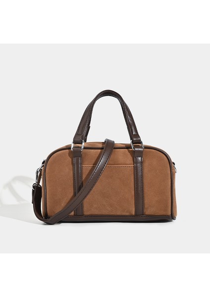Kore Versiyonu Matte Suede Boston Çantası Omuz Çantası (Yurt Dışından)