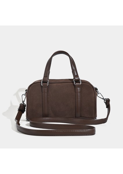 Kore Versiyonu Matte Suede Boston Çantası Omuz Çantası (Yurt Dışından)