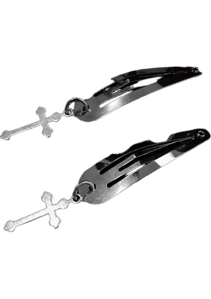 Yeni Moda Punk Saç Kartı Gümüş Metal Kenar Klip Kiraz Haçı Aşk Çiçek Zinciri Saç Tokaları Bir Kelime Klips Kadın Başlık: Saç Tokası 1059-5/BEDEN: Boyut Tüm (Yurt Dışından)