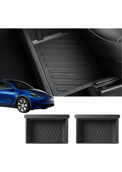 Tesla Model Y Ön Koltuklar Altına Takılan Saklama Alanı , 2 Adet Set Olarak, Siyah Renk