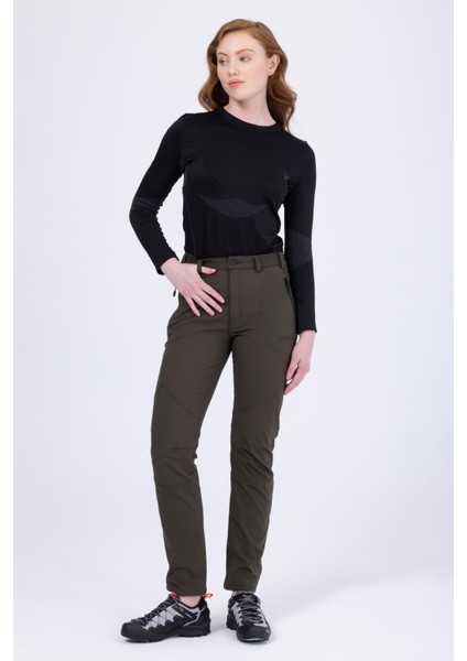 Bosie Ince Softshell Kadın Pantolon Haki