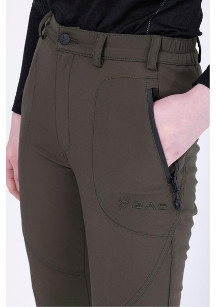 Bosie Ince Softshell Kadın Pantolon Haki