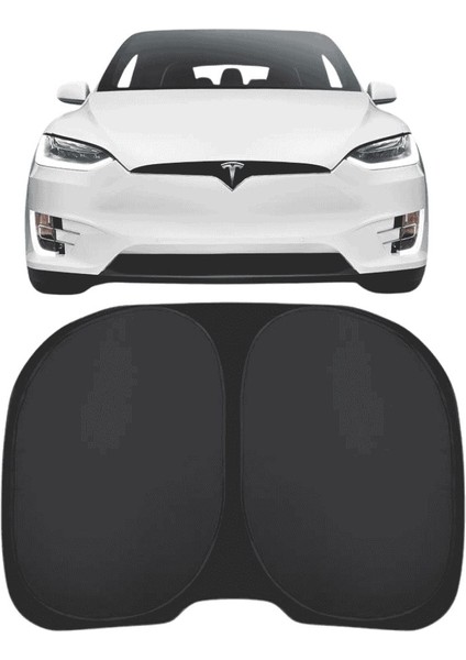 Tesla Model Y Uv Korumalı Arka Cam Için Güneşlik Perdesi, Siyah Renk