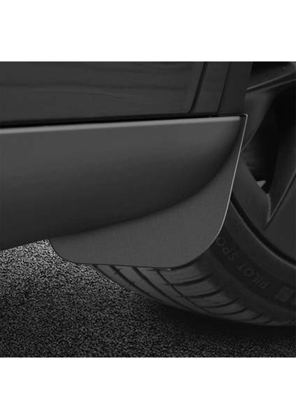 Tesla Model Y Ön ve Arka Paçalık Spor Kısa Model , 4 Adet Set Olarak, Mat Siyah Renk