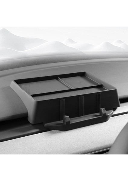 Tesla Model Y / Model 3 Ön Göğüse Takılan Çok Amaçlı Silikon Düzenleyici, Siyah Renk