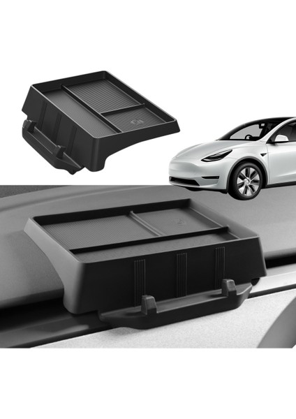 Tesla Model Y / Model 3 Ön Göğüse Takılan Çok Amaçlı Silikon Düzenleyici, Siyah Renk