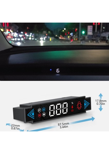 Tesla Model Y / Model Çoklu Fonksiyonları Gösteren Havalandırmaya Takılan Ekran Göstergesi, Hud, Siyah Renk