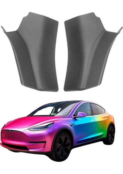 Tesla Model Y Arka Bagaj Içi Köşelerinin Sağ ve Sol Koruyucu Bakaliti, 2 Adet Set Olarak, Mat Siyah Renk