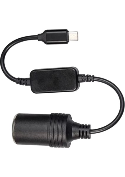Type-C 5 Volt To 12 Volt Çakmak Fiş Çevirici