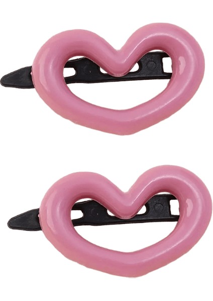 Süper Sevimli Pembe Bej Kalp Şeklinde Pentagram Saç Klibi Kadınlar Için Tatlı Serin Yıldızlar Yan Saç Tokası Basit Güzel Kore Aksesuarscolor: Pembe Kalp Şeklinde (Yurt Dışından)