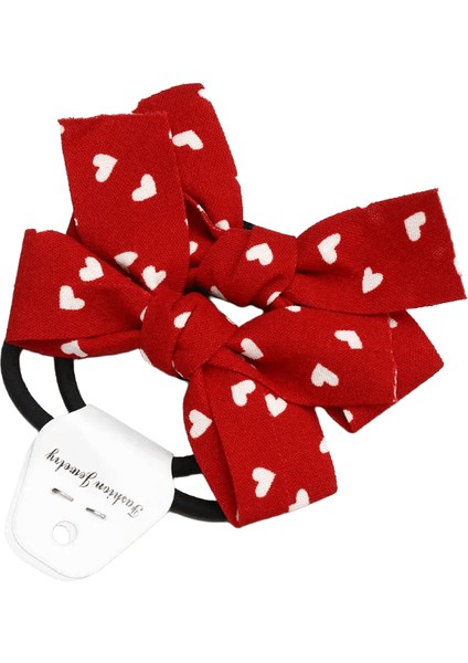 2pcs Bebek Kızlar Moda Papyon Lastik Bant Elastik Saç Kırmızı Düğüm Aşk Dalga Spot Saç Kelebeği Şapı Saç Aksesuarları: 1 (Yurt Dışından)