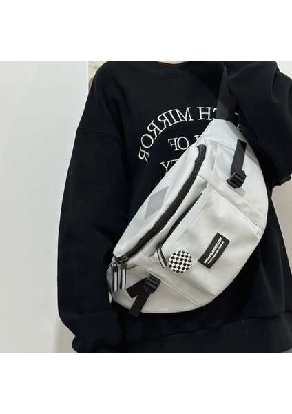 Yeni Göğüs Çantası Erkek Japon Harajuku Iş Giyim Tarzı Spor Haberci Çantası Kore Çok Yönlü Öğrenci Bisiklet Omuz Bel Çantası (Yurt Dışından)