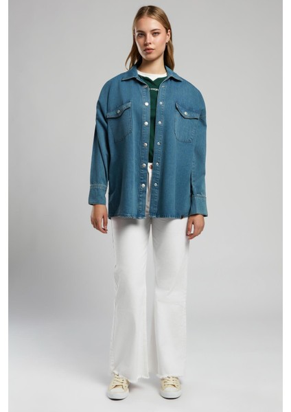 Donde Kadın Jean Ceket Denim