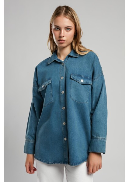 Donde Kadın Jean Ceket Denim
