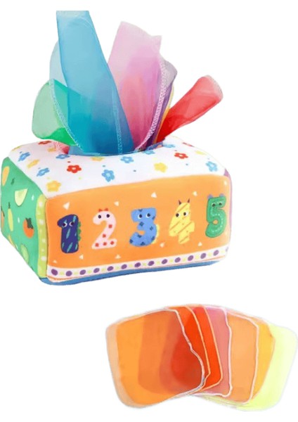 Montessori Oyuncakları Sihirli Mendil Kutusu Bebek Eğitici Öğrenme Aktivitesi Çocuklar Için Renk: 1 Adet Kutu 8 Adet Eşarp-3 (Yurt Dışından)