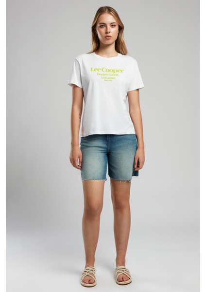 Brighton Kadın O Yaka T-Shirt Beyaz-Y