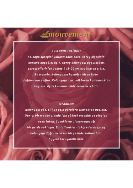 100 ml Pudra Kokulu Sprey Kolonya ile Yumuşak ve Ferahlatıcı