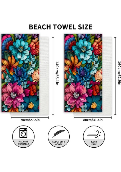 Plaj Havlusu Özel Baskılı Havlu Deniz Kenarı Tatil Plaj Banyo Havlusu Emici (Yurt Dışından)