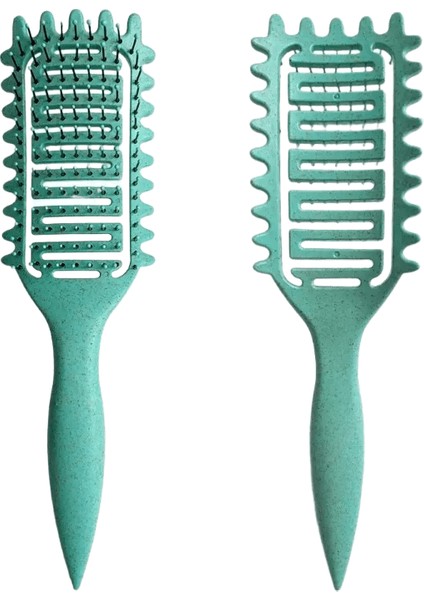 Curl Styling Fırça Tanımla Içi Bahçe Domuz Kılı Daropling Saç Fırçası Dozlama Saç Tomberi Be Belirleyici Bukleler Stil Araçları Renk: 1 Pc Yeşil (Yurt Dışından)