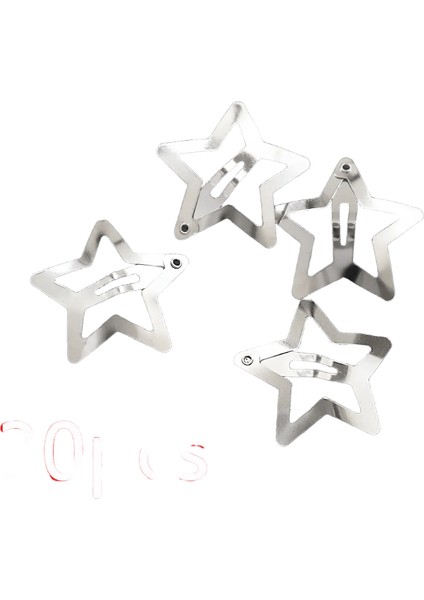 10/100PCS Kızlar Için Gümüş Yıldız Saç Klipler Dilgie Star Metal Snap Klip Saç Teslimleri Ettes Saç Takı Nickle Free Kurşun Ücretsiz Renk: 30 Parça (Yurt Dışından)