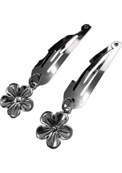 Yeni Moda Punk Saç Kartı Gümüş Metal Kenar Klip Kiraz Haçı Aşk Çiçek Zinciri Saç Tokaları Bir Kelime Klips Kadın Başlık Rengi: Saç Tokası 1059-7/BEDEN: Boyut Tüm (Yurt Dışından)