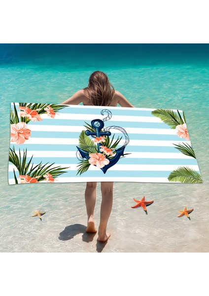 Plaj Havlusu Özel Baskılı Havlu Deniz Kenarı Tatil Plaj Banyo Havlusu Emici (Yurt Dışından)