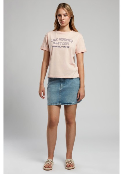 Cosep Kadın O Yaka T-Shirt Pudra