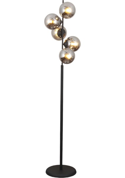 Missy 5 Li Siyah Lambader Füme Camlı Modern , Oturma Odası ,yatak Odası , Salon Lambader