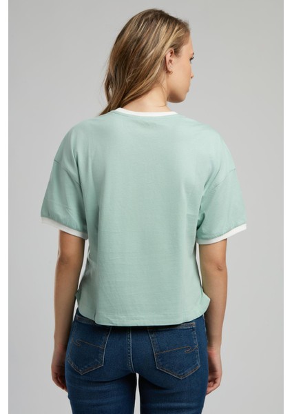 Emilia Kadın O Yaka T-Shirt Mint modelleri