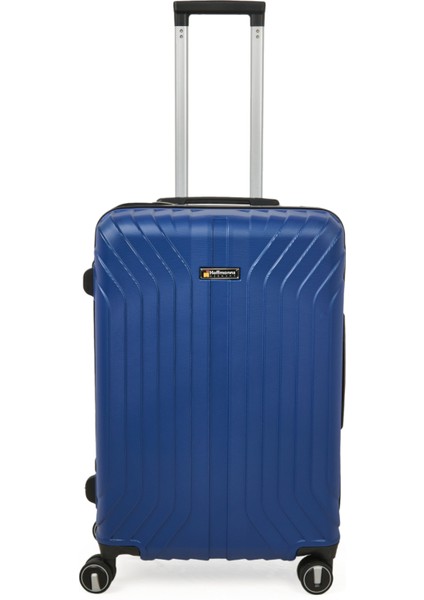Vertical Line Orta Boy Abs Valiz - Gece Mavisi - 66X45X26 cm