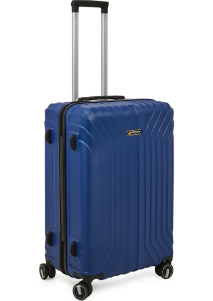 Vertical Line Orta Boy Abs Valiz - Gece Mavisi - 66X45X26 cm
